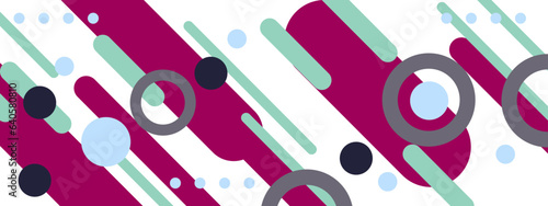 vector flat mosaic horizontal banner template