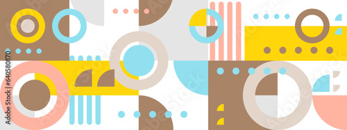 vector flat design abstract colorful geometric shapes