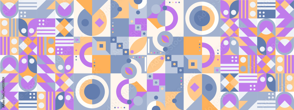 vector flat geometric mosaic pattern design vector flat geometric mosaic pattern design