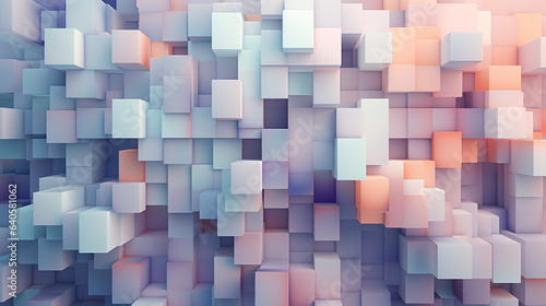 Generative ai retro cube abstract background pattern pastel tone