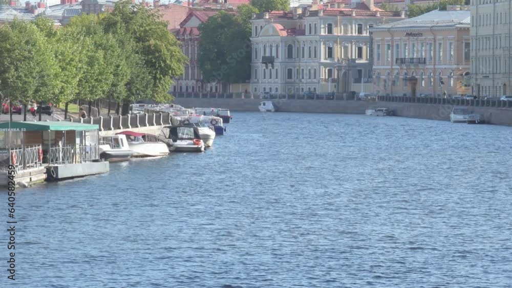 view from Lomonosov bridge at Fontanka channel. view from Lomonosov bridge at Fontanka channel.
