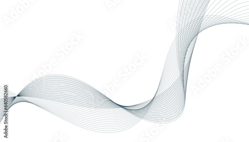 Abstract wave element for design. Digital frequency track equalizer. Stylized line art background. Vector illustration. Wave with lines created using the blend tool. Curved wavy line, smooth stripe.