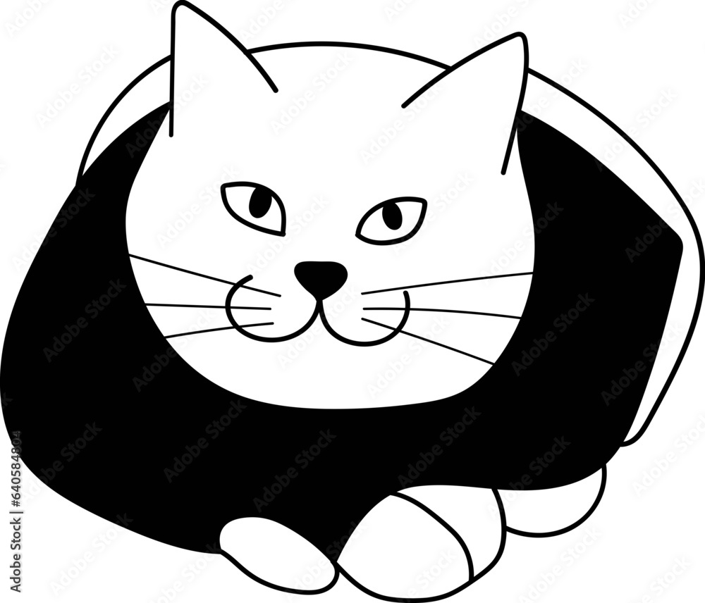 Obraz premium Scary Halloween Cat