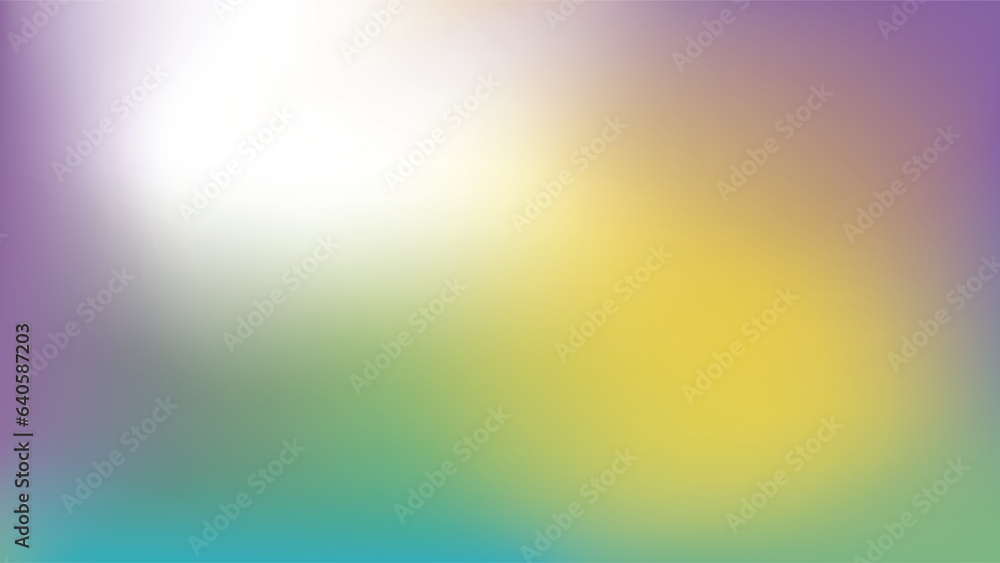 Fototapeta premium Abstract colorful blurred gradient background with yellow, green, pink, purple and blue color. Vector illustration.