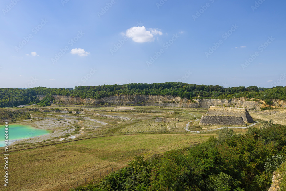 Obraz premium View over the ENCI-quarry an old open-pit mine for the extraction of lime and marl
