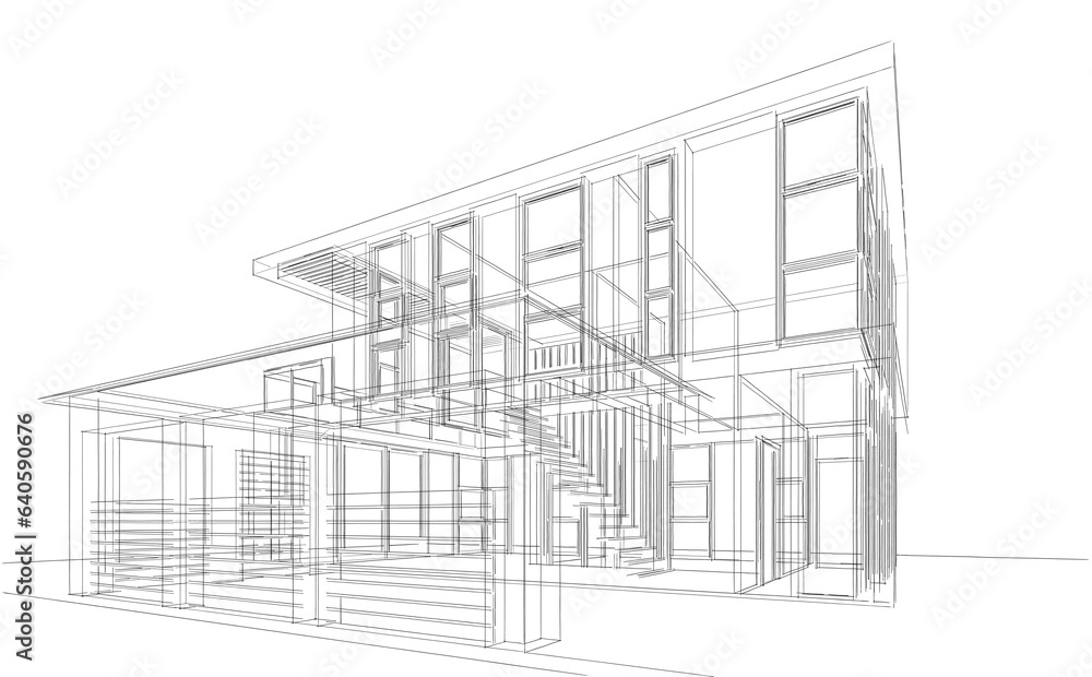 sketch of house sketch of house