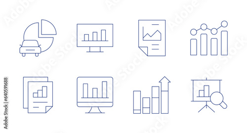 Statistics icons. Editable stroke. Containing infographics, statistics.