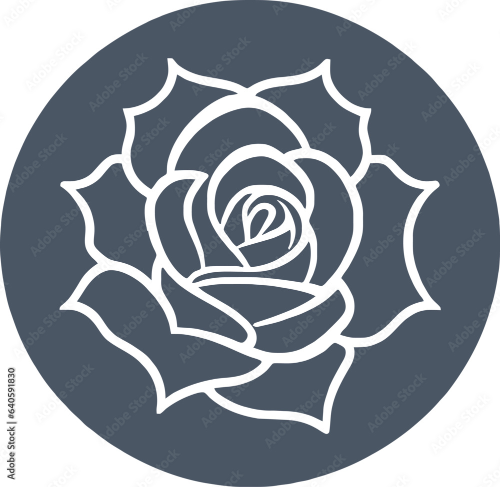 simple vector rose logo flower simple vector rose logo flower