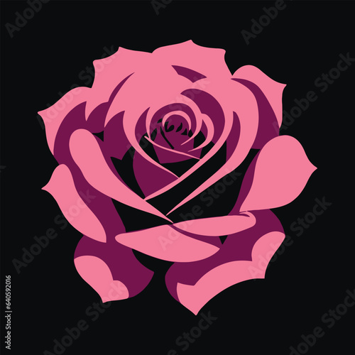 Fototapeta Naklejka Na Ścianę i Meble -  simple vector rose logo flower