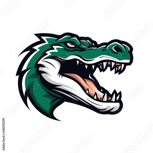 Wallpaper Mural Esport vector logo crocodile on white background side view, crocodile icon, crocodile head, crocodile sticker Torontodigital.ca