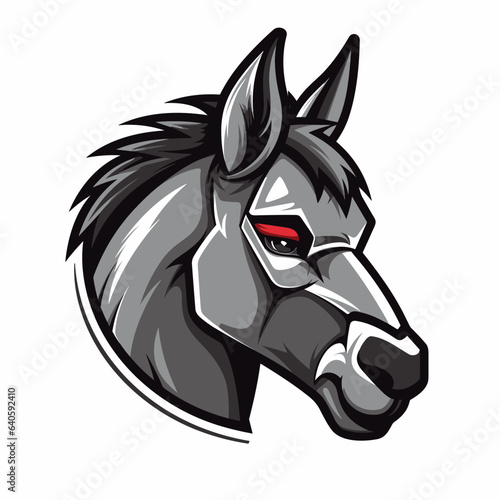Wallpaper Mural Esport vector logo donkey on white background side view, donkey icon, donkey head, donkey sticker Torontodigital.ca
