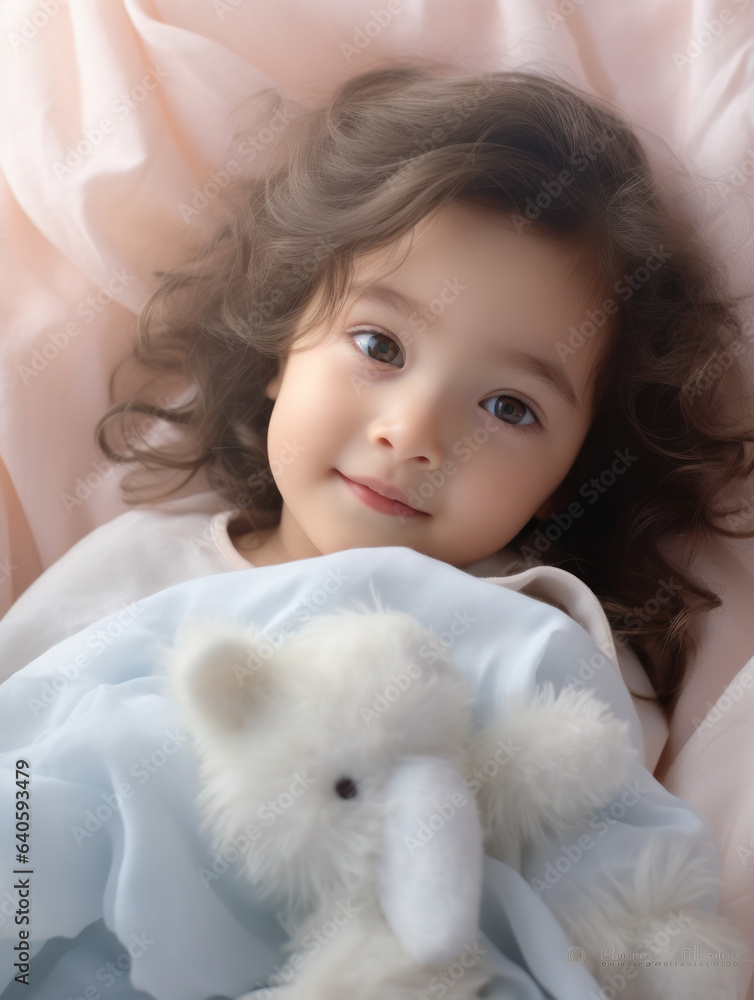 Pure Happiness: Vibrant Child's Portrait in Soft Tones, Generative AI Pure Happiness: Vibrant Child's Portrait in Soft Tones, Generative AI