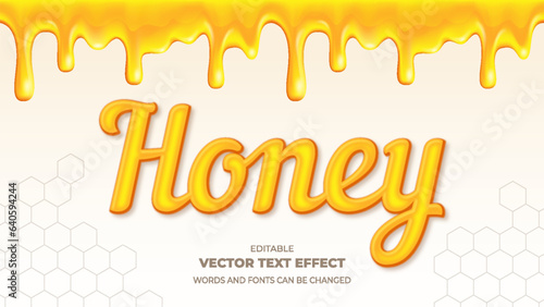 Honey editable 3d text effect