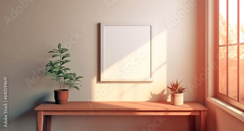 empty frame in home living room interior, minimalistic design, legal AI