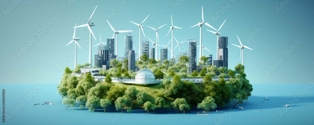 Wind eco power technology green ecological energy nature environment environmental