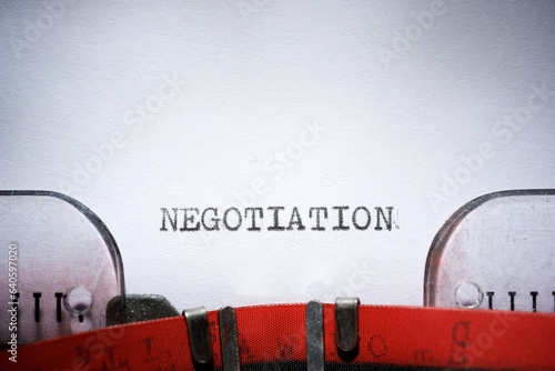 Negotiation concept view