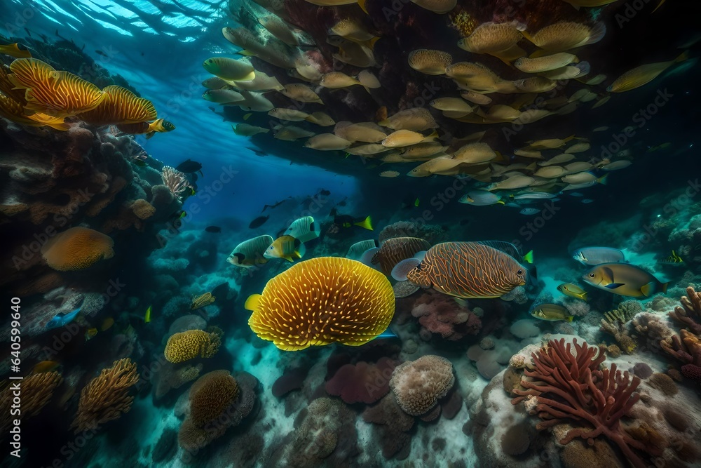 Naklejka premium coral reef in the sea