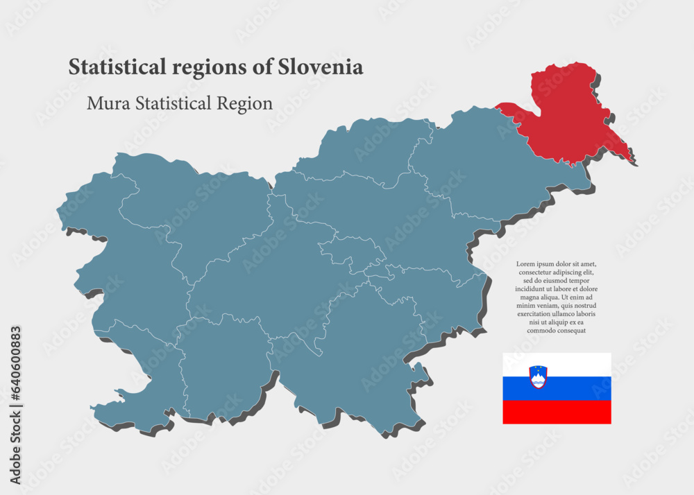 Vector map Slovenia, region Mura