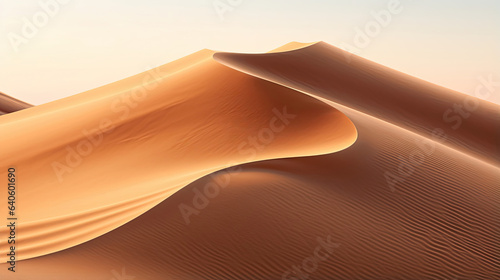 Fine textures of sand dunes in a desert expanse