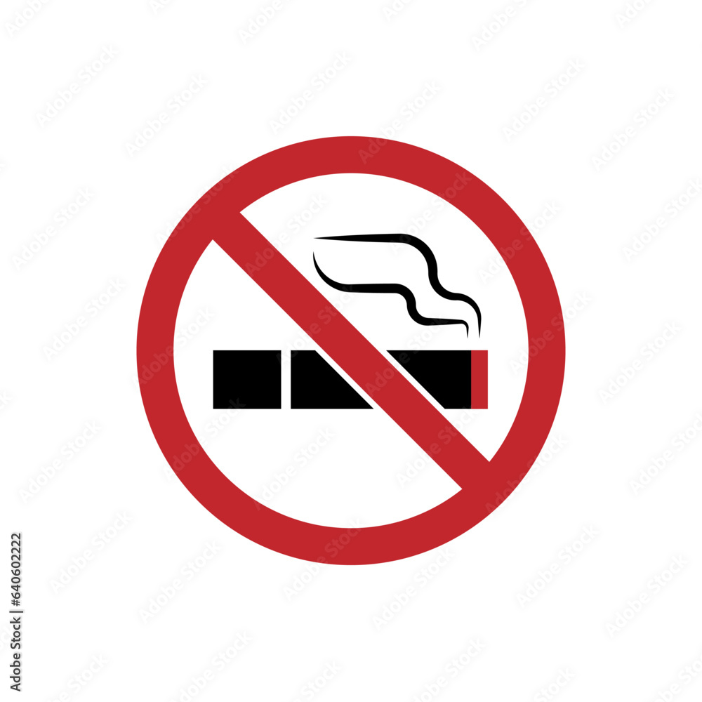 No Smoking Icon. Bad Habit. Unhealthy Symbol. Applied for Design, Presentation, Website or Apps Elements - Vector. No Smoking Icon. Bad Habit. Unhealthy Symbol. Applied for Design, Presentation, Website or Apps Elements - Vector.