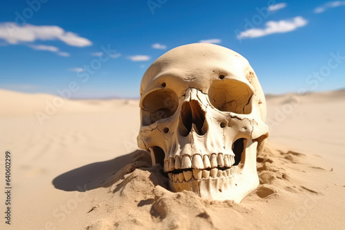 Schädelknochen in der Wüste © Comofoto