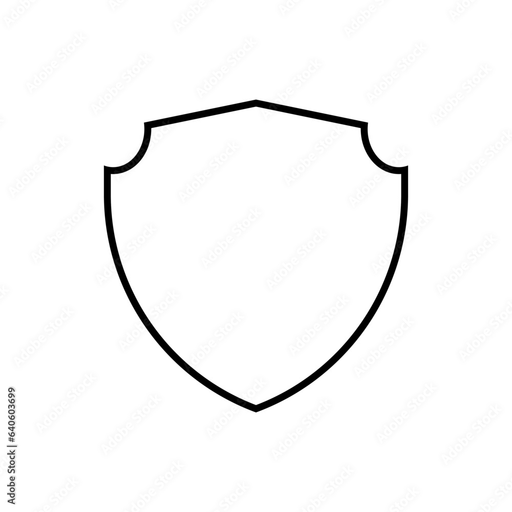 Shield Icon. Defense, Protection Symbol. Shield Icon. Defense, Protection Symbol.