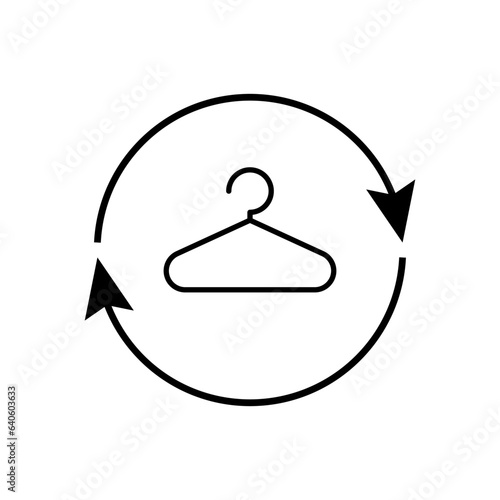 Second Hand Fashion. Used Clothes. Thrifty Merchandise Symbol.      