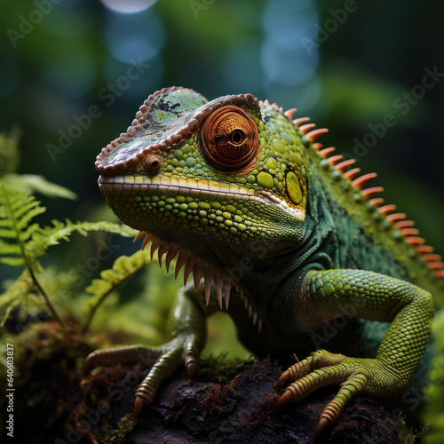 Chameleon in its Natural Habitat  Wildlife Photography  Generative AI