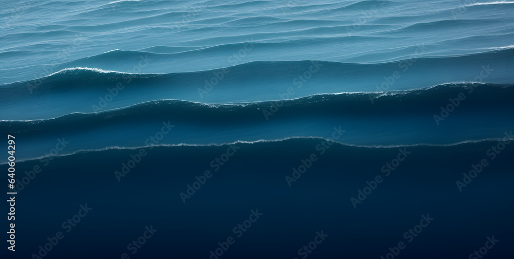 Blue water panorama background with soft waves Blue water panorama background with soft waves