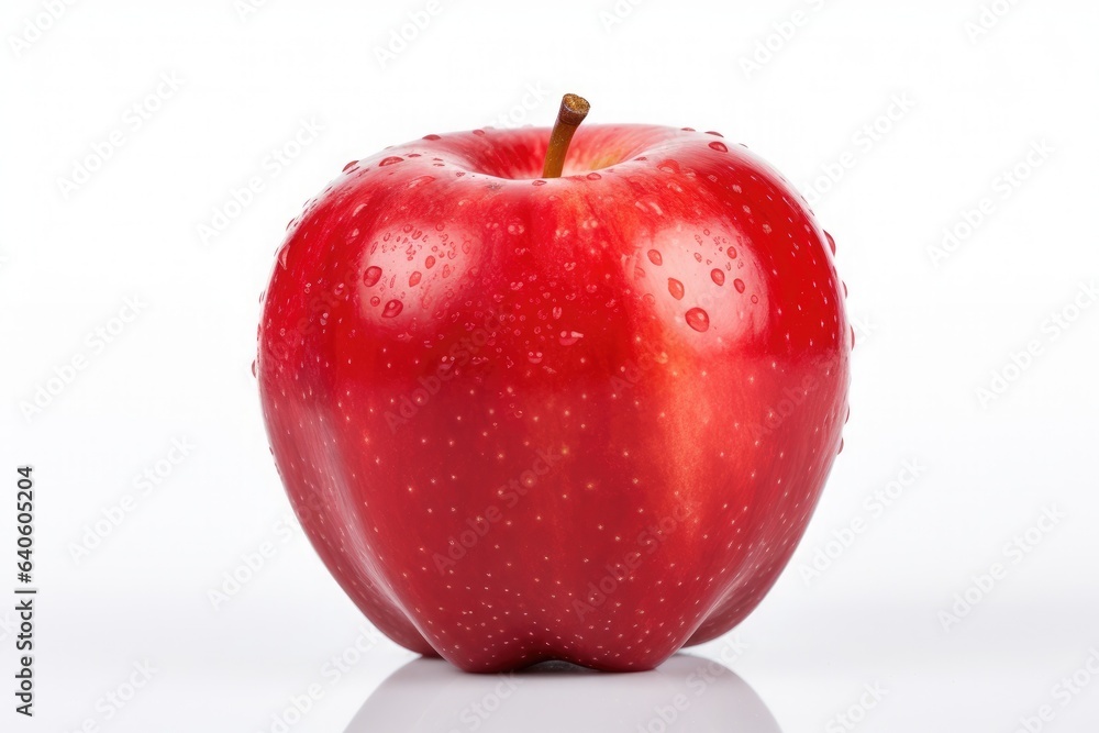 Red apple isolated on white background. Fresh organic fruit. Red apple isolated on white background. Fresh organic fruit.