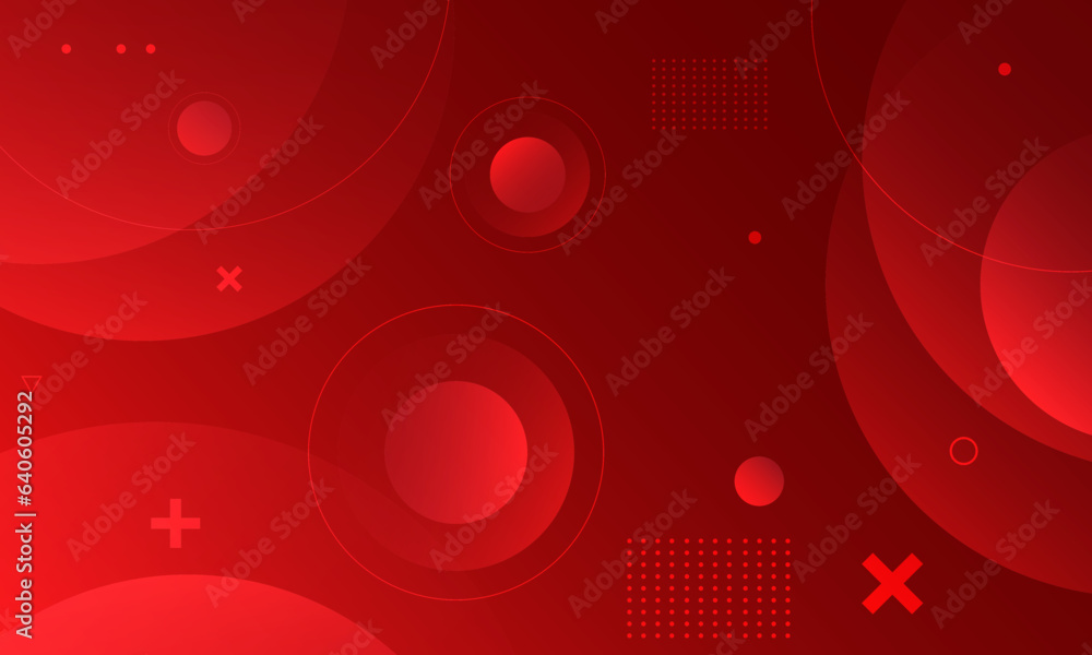 Obraz premium Abstract red background with circles. Eps10 vector