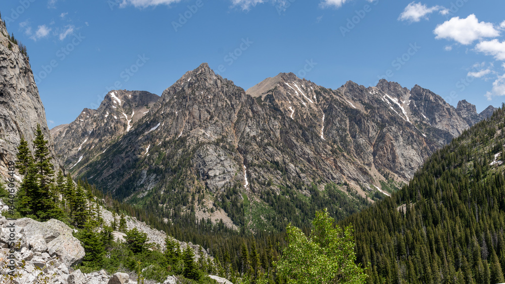 Mountain Views of the Teton Crest Trail in Teton National Park Mountain Views of the Teton Crest Trail in Teton National Park