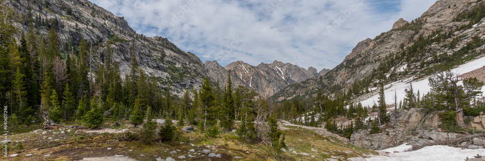 Mountain Views of the Teton Crest Trail in Teton National Park