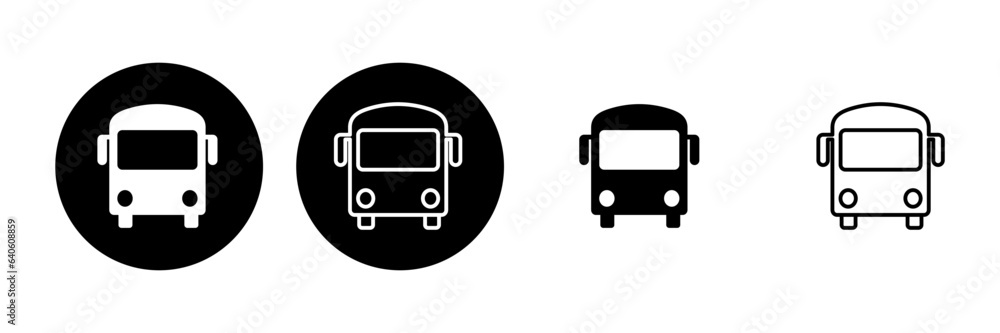 Bus icon set. bus vector icon Bus icon set. bus vector icon