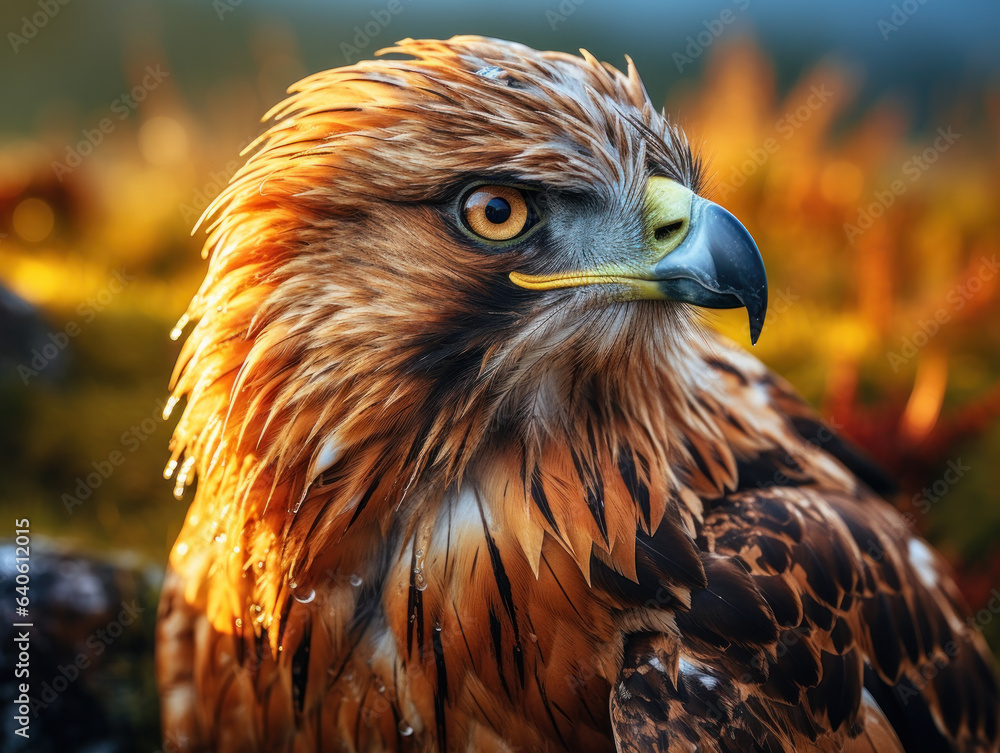 Fototapeta premium Hawk in its Natural Habitat, Wildlife Photography, Generative AI