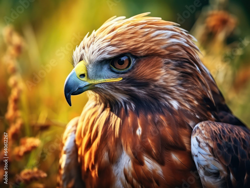 Hawk in its Natural Habitat, Wildlife Photography, Generative AI