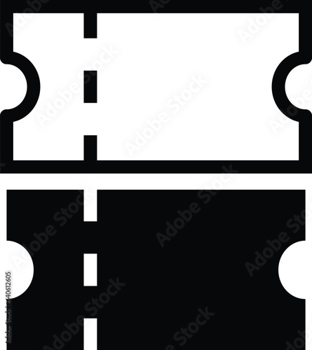 ticket icon vector