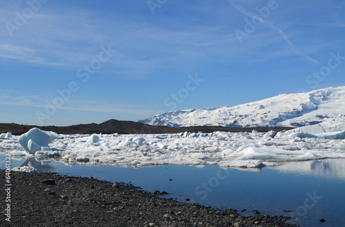 Volcanic Black Sand and Arctic Snow Melt