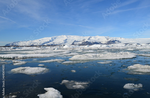 Melting Icebergs and Lagoon in Jokulsarlon Iceland