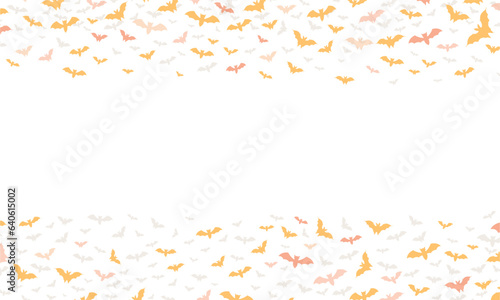 spooky bat border frame background confetti colorful flying bats wallpaper isolated on white falling bats halloween border