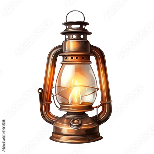 An antique vintage lamp lantern