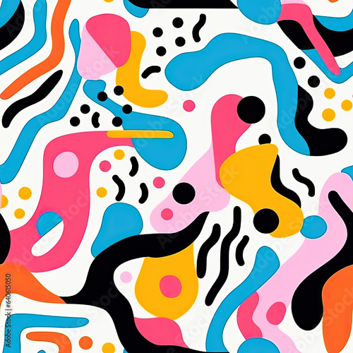 Abstract pop art seamless pattern background