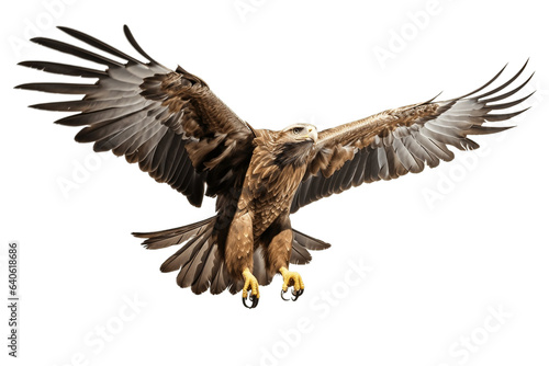 Flying Eagle Isolated on Transparent Background - Generative AI © Yasir