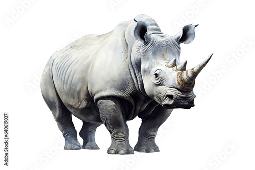 Rhino Isolated on Transparent Background - Generative AI © Yasir