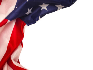 Part of the American flag is on a transparent background.