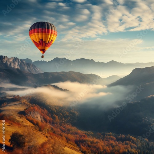 air balloon on the sky scenery beautiful © Miftah