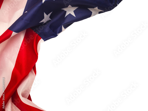 Part of the American flag is on a transparent background.