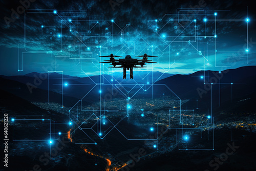 Future data by capturing drone images at night that collect information
