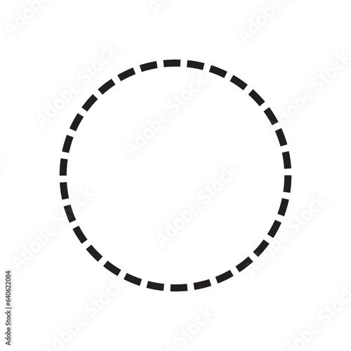 Dashed circle flat icon. dotted line circle. Dotted circular logo. Halftone fabric design. Halftone circle dots texture. Design element for various purposes