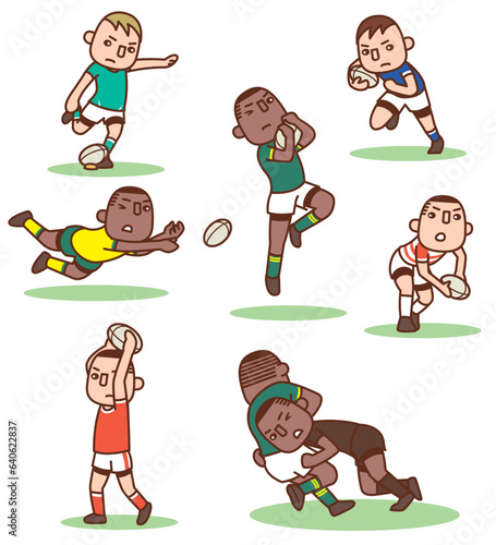 ラグビー選手イラスト集〜世界強豪国